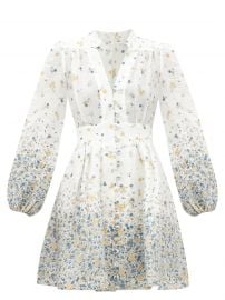 Carnaby floral-print V-neck linen mini dress at Matches