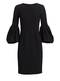 Carolina Herrera - Pleated Bell-Sleeve Dress at Saks Fifth Avenue