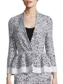 Carolina Herrera - Splatter-Print Tweed Jacket at Saks Off 5th