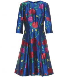 WornOnTV: Julia’s blue floral jacquard dress on Almost Family ...