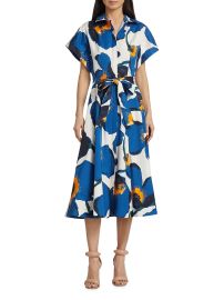 Carolina Herrera Belted Floral Shirtdress at Saks Fifth Avenue