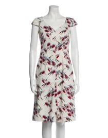 Carolina Herrera Bird Print Sheath Dress at The Real Real