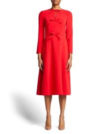 Carolina Herrera Bow Midi Dress at Neiman Marcus