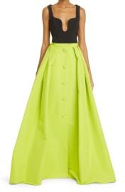 Carolina Herrera Button Front Silk Faille Ballgown Skirt at Nordstrom