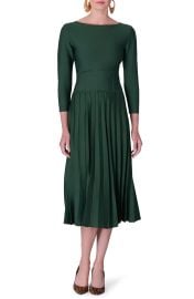 Carolina Herrera Corset Waist Pleated Dress at Nordstrom