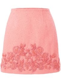 Carolina Herrera Embroidered Mini Skirt Pink at Farfetch