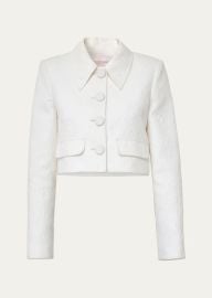 Carolina Herrera Floral Brocade Crop Jacket - at Bergdorf Goodman