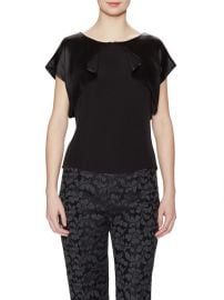 Carolina Herrera Flutter Overlay Blouse at Gilt