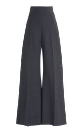 Carolina Herrera High Waist Stretch Wool Wide Leg Pants at Moda Operandi