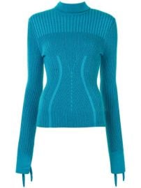 Carolina Herrera Knotted Sleeves Ribbed Jumper - Farfetch at Farfetch