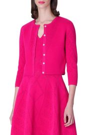 Carolina Herrera Pointelle Cardigan at Nordstrom