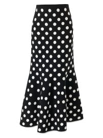 Carolina Herrera Polka Dot Midi Trumpet Skirt at Saks Fifth Avenue