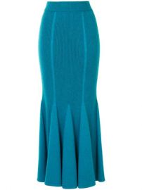 Carolina Herrera Ribbed Knitted Pleated Skirt - Farfetch at Farfetch