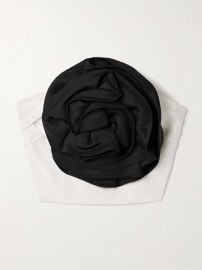 Carolina Herrera Rosette Detailed Silk Top and V Waistband Pants at Net a Porter