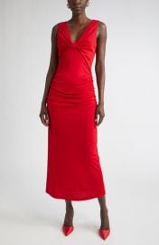 Carolina Herrera Ruched Jersey Column Dress at Nordstrom