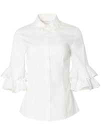 Carolina Herrera Ruffled half-sleeve Shirt - at Farfetch