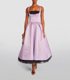 Carolina Herrera Satin Midi Dress at Harrods