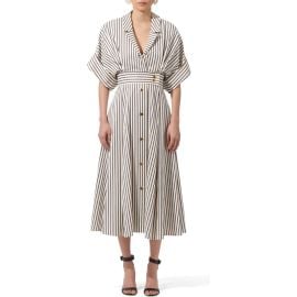 Carolina Herrera Stripe Dropped Shoulder Shirtdress at Nordstrom