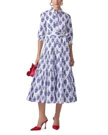 Carolina Herrera Tiered Midi Shirt Dress at Bloomingdales