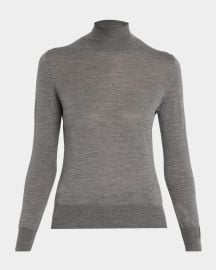 Carolina Herrera Turtleneck Wool Silk Sweater at Neiman Marcus