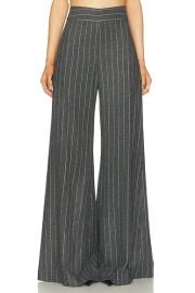 Carolina Herrera Wide Leg Pinstripe Diane Pant in Charcoal Grey Melange FWRD at FWRD