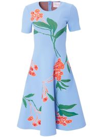 Carolina Herrera floral-jacquard Flared Dress - at Farfetch