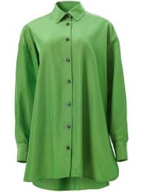 Carolina Herrera tie-front Shirt Green at Farfetch