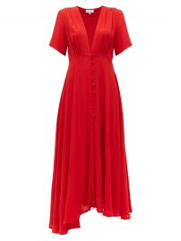 Carolina V-neck crepe midi dress at Matches