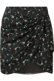 Caroline Constas - Koren gathered floral-print silk-blend mini skirt at Net A Porter