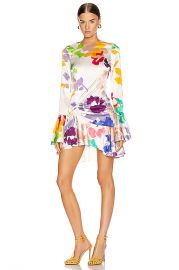 Caroline Constas Monique Mini Dress in White Multi   FWRD at Forward