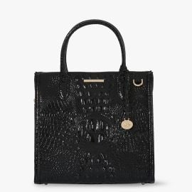 Caroline Leather Satchel Black Melbourne BRAHMIN at Brahmin