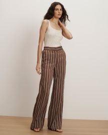 Carraway Wide-Leg Pant in Dark Mocha at Veronica Beard