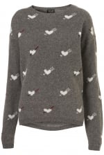 Carrie's Topshop hearts sweater at Topshop at Topshop