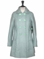 Carrie's coat in mint green at Louise