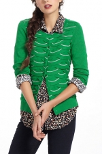 Carrie's green cardigan at Anthropologie at Anthropologie