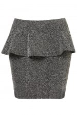 Carrie's grey peplum skirt at Topshop at Topshop