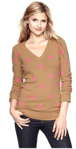 Carrie's polka dot sweater at Gap