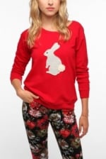 Carrie's red bunny sweater at Urban Outfitters at Urban Outfitters