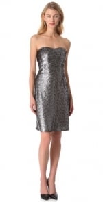 Carrie's strapless glittery dress by Rebecca Taylor at Shopbop