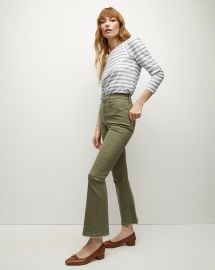 Carson Released Hem Kick-Flare Jean in Stone Army at Veronica Beard