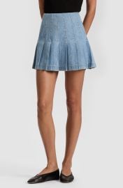 Carter Pleated Denim Miniskirt at Nordstrom