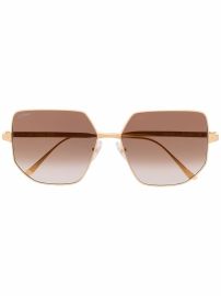 Cartier Eyewear geometric-frame gradient-lense Sunglasses - at Farfetch