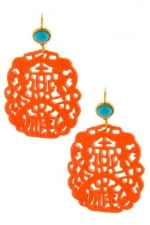 Carved oriental earrings by Kenneth Jay Lane at Amazon