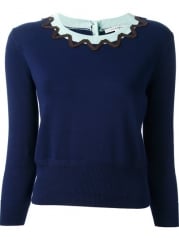 Carven Contrast Crew Neck Sweater - at Farfetch