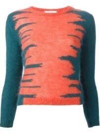 Carven Contrast Print Sweater - at Farfetch