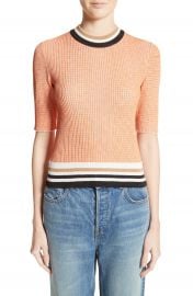 Carven Stripe Trim Sweater at Nordstrom