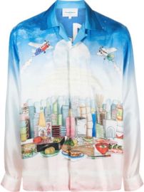 Casablanca Casa Cafe landscape-print Silk Shirt - at Farfetch