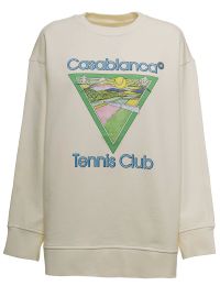 Casablanca Casablanca Logo Print Crewneck Sweatshirt at Cettire