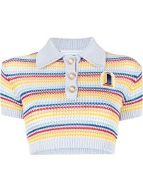 Casablanca Knitted Cropped Polo Shirt - at Farfetch