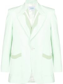 Casablanca Ribbed trim single breasted blazer at Farfetch